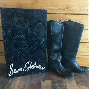 Sam Edelman Penny Black Wide Calf Boots